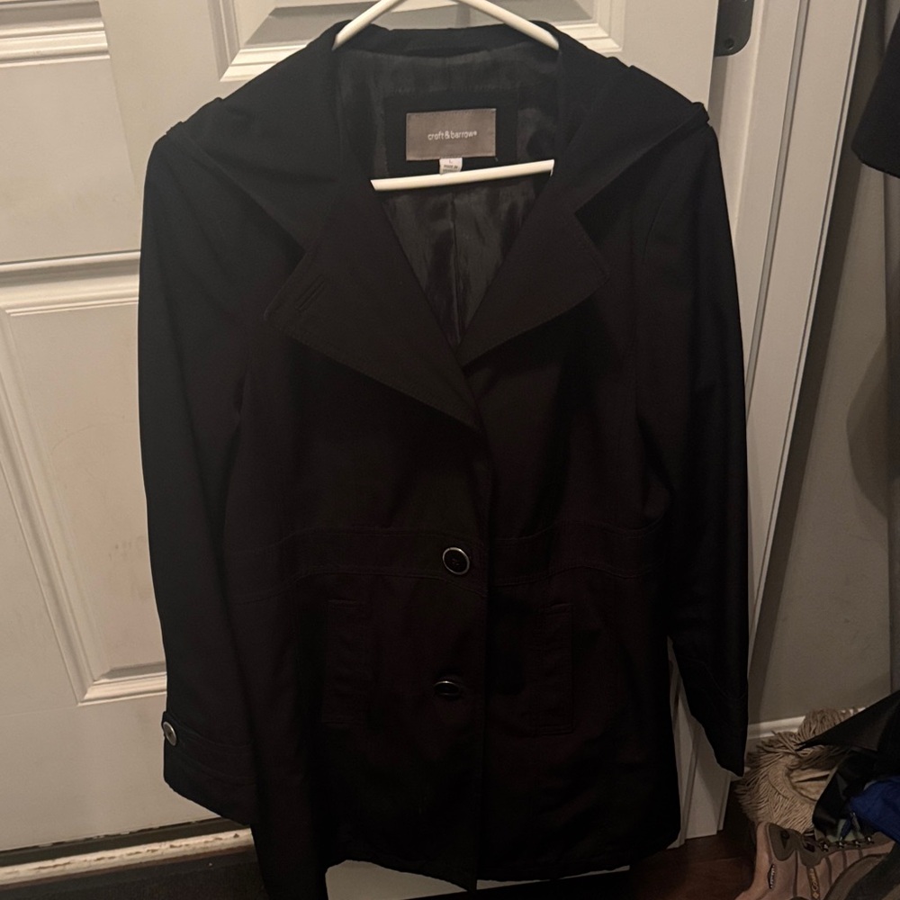 Croft & Barrow Women's Black Trench Coat